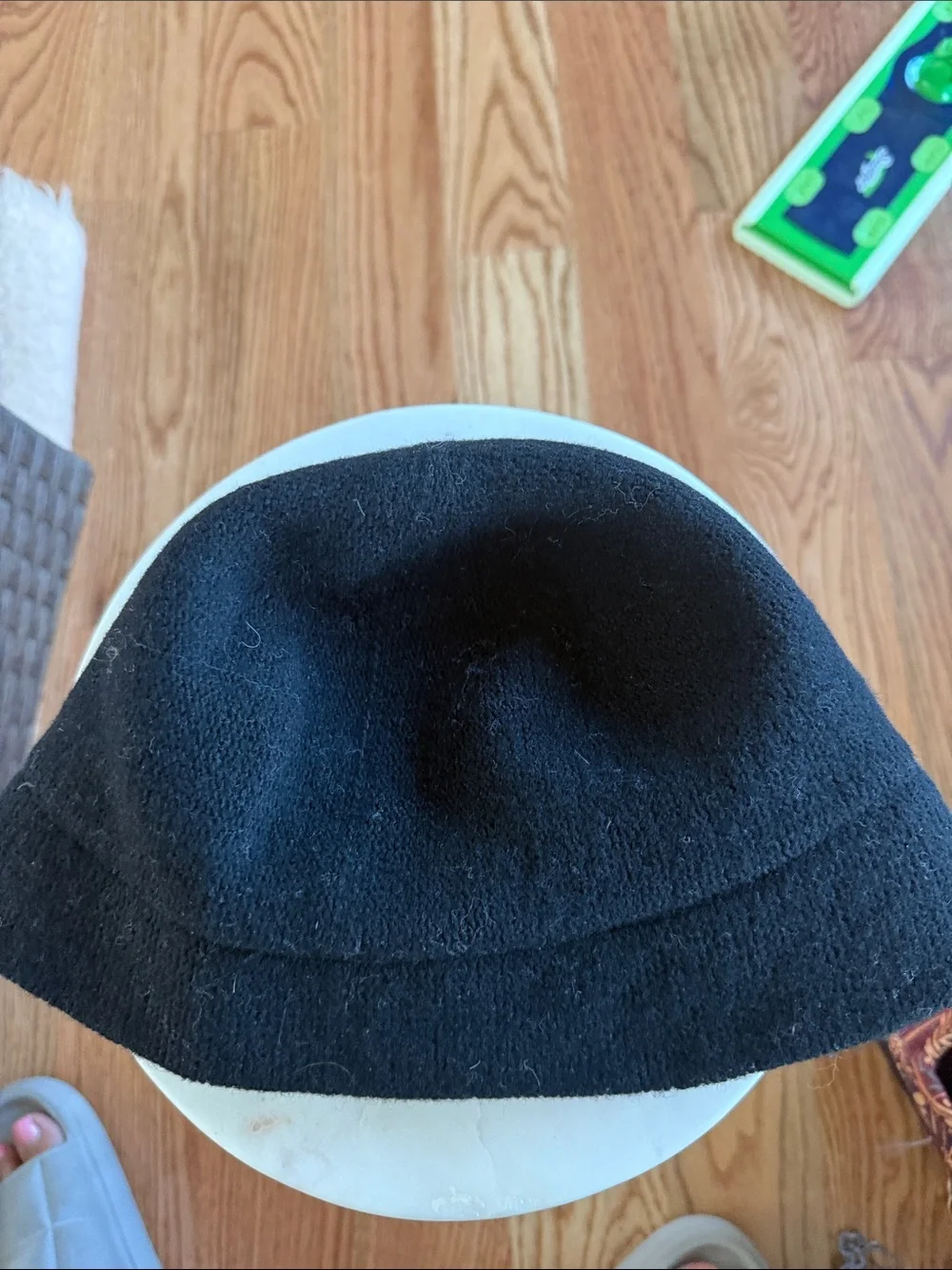 Black Wool Blend Bucket Hat - August